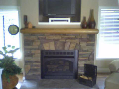 Canyon Surround with Log Mantel