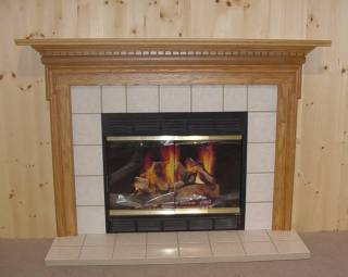 Honey Oak Savannah Surround With Tile Insert