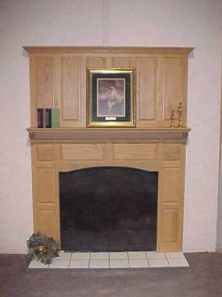 Honey Oak Raised Panel Surround With Wall Panel