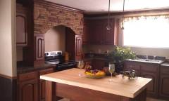 Kitchn Range Arch with Butcher Block