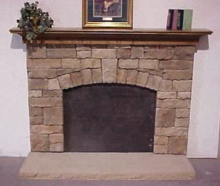 Classic Fieldstone 1 Key Fan Crown Mantel